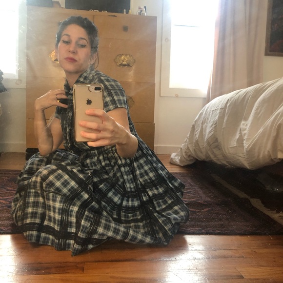 Gorgeous handmade Mrs. Pomeranz plaid dress - Picture 5 of 6